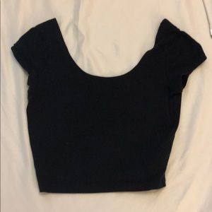 black crop top